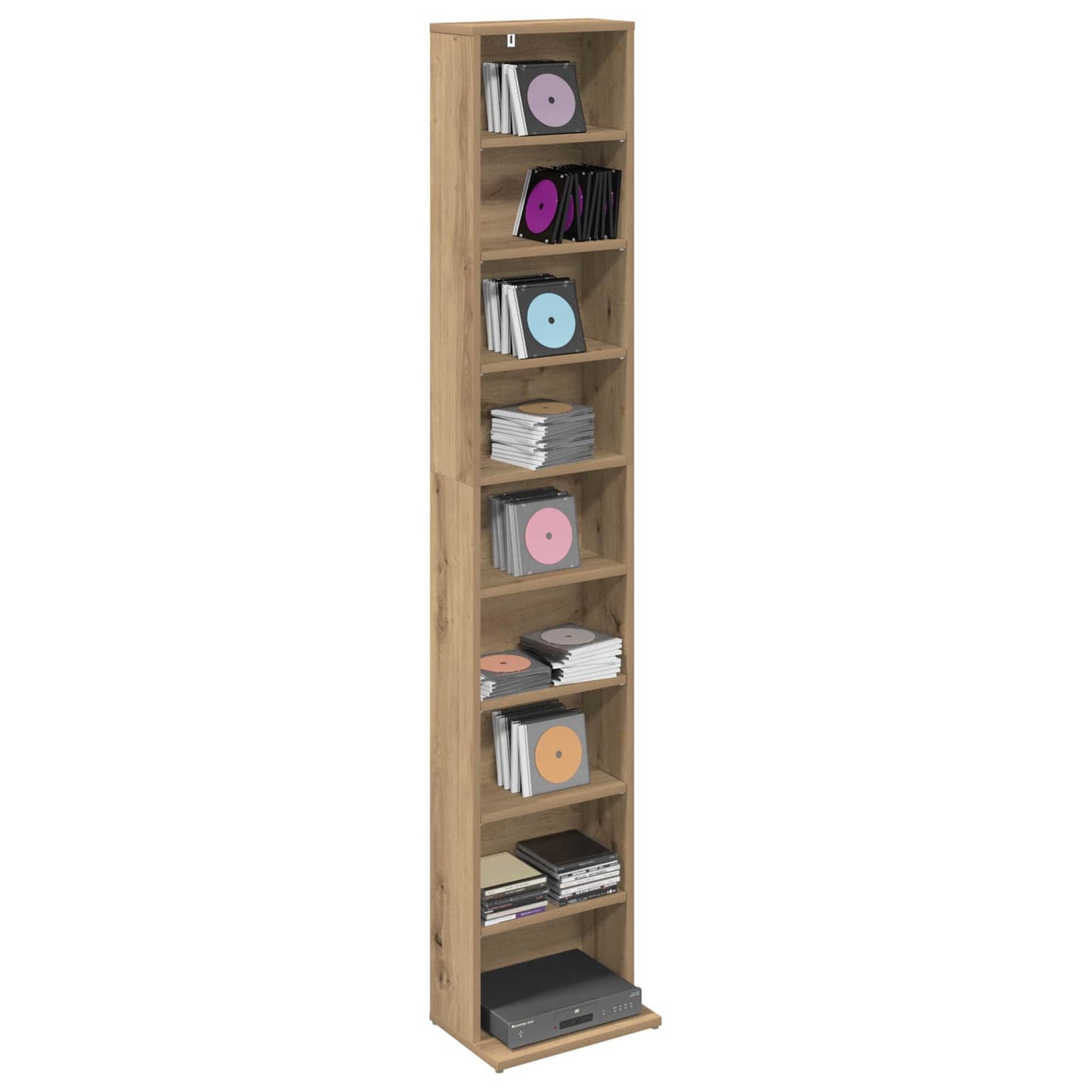 CD Cabinet Artisan Oak 33 x 23.5 x 175 cm Engineered Wood