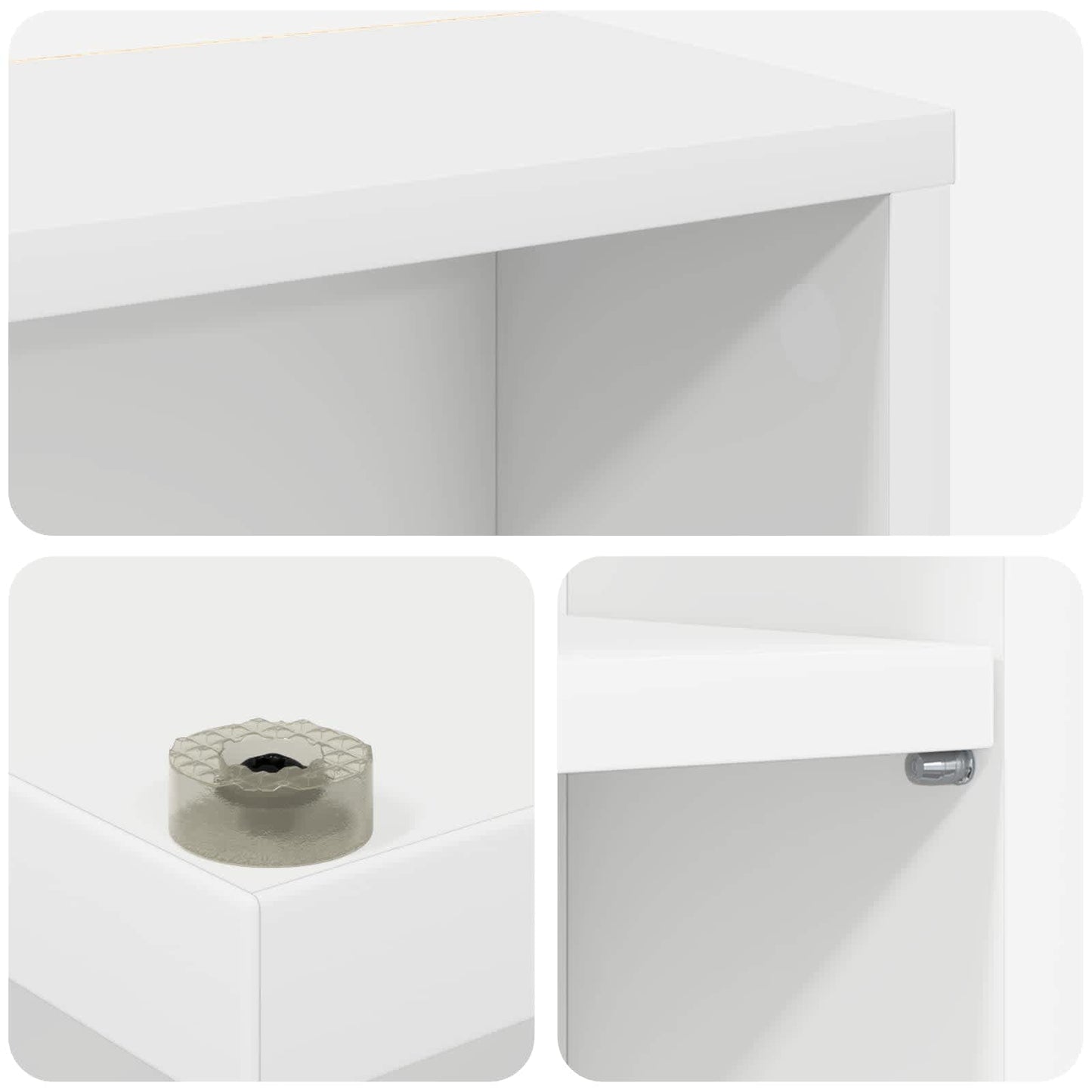 CD Cabinet White 65 x 23.5 x 175 cm Engineered Wood