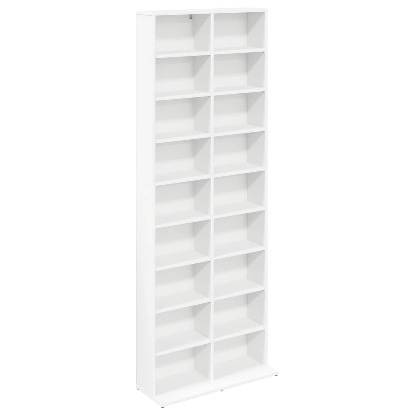 CD Cabinet White 65 x 23.5 x 175 cm Engineered Wood