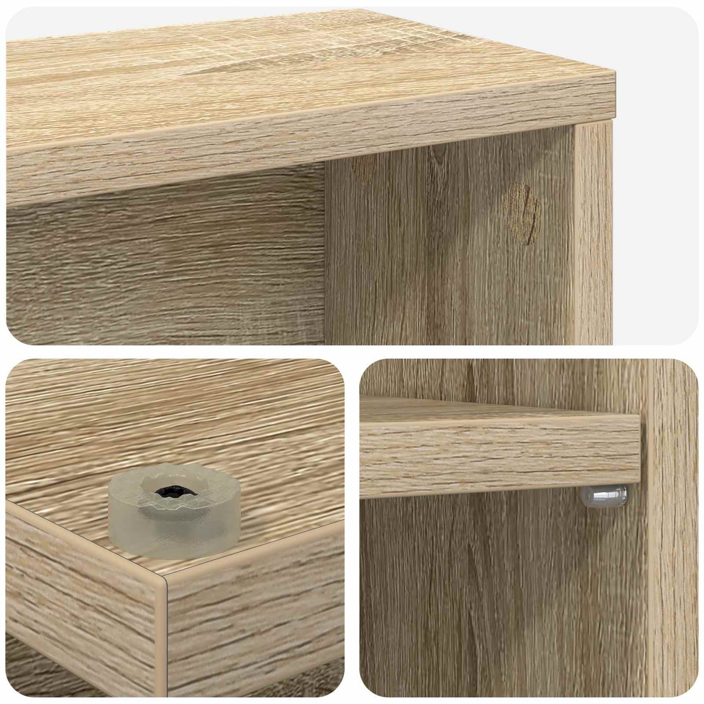 CD Cabinet Sonoma Oak 65 x 23.5 x 175 cm Engineered Wood