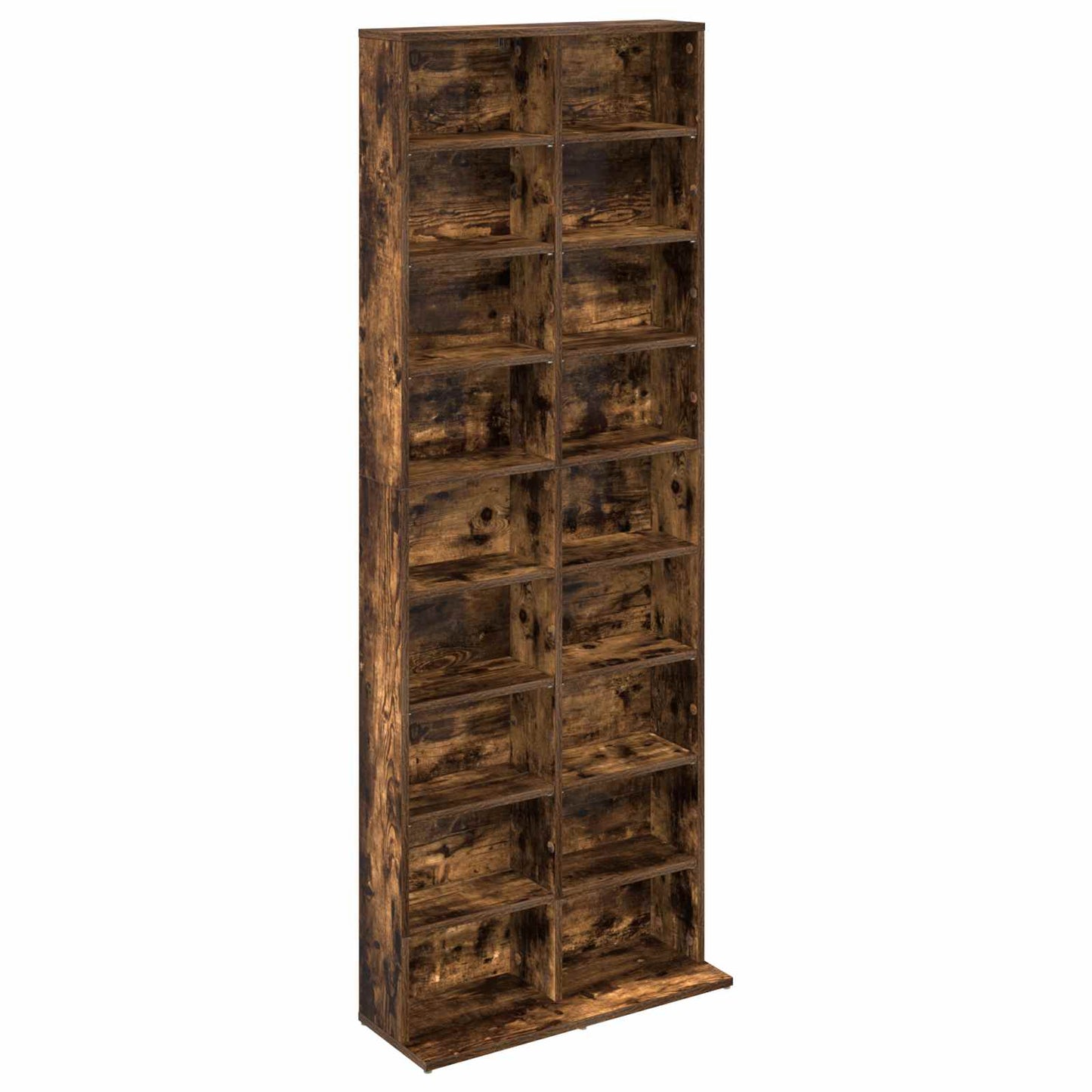 CD Cabinet Smoked Oak 65 x 23.5 x 175 cm Engineered Wood