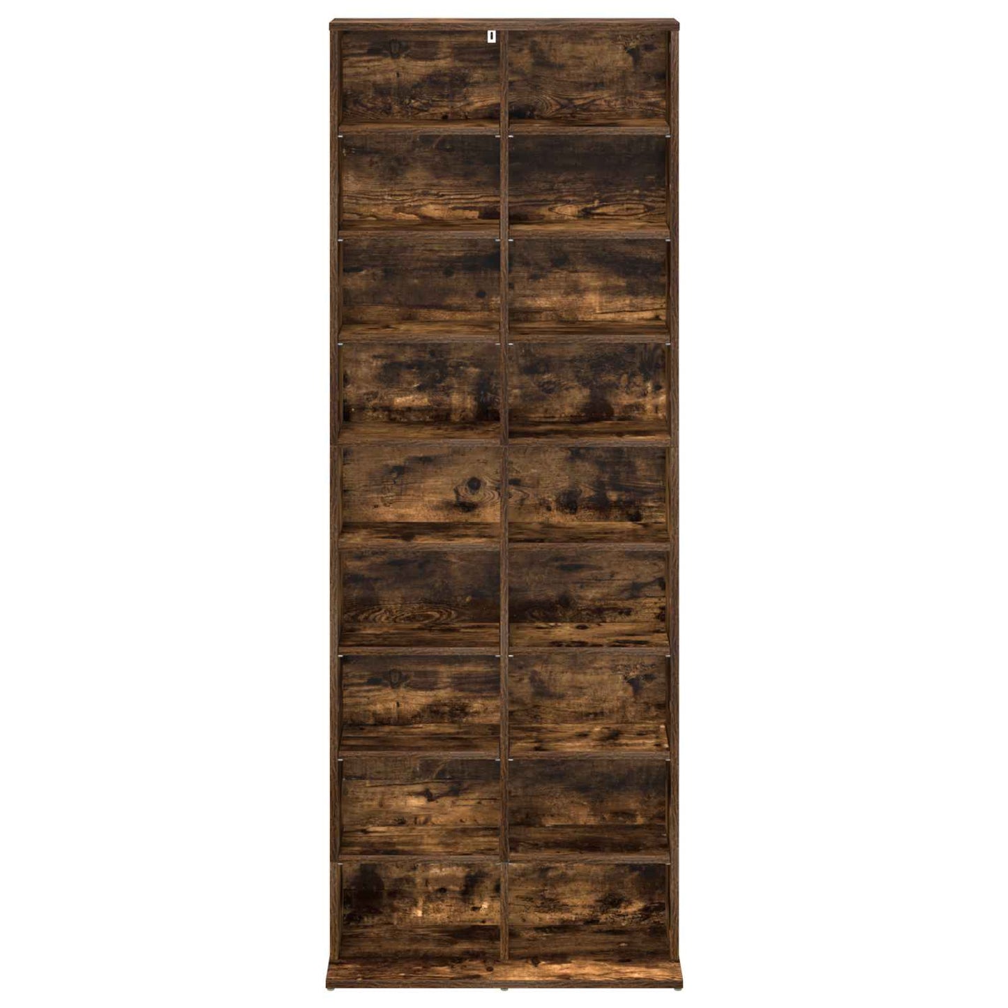 CD Cabinet Smoked Oak 65 x 23.5 x 175 cm Engineered Wood
