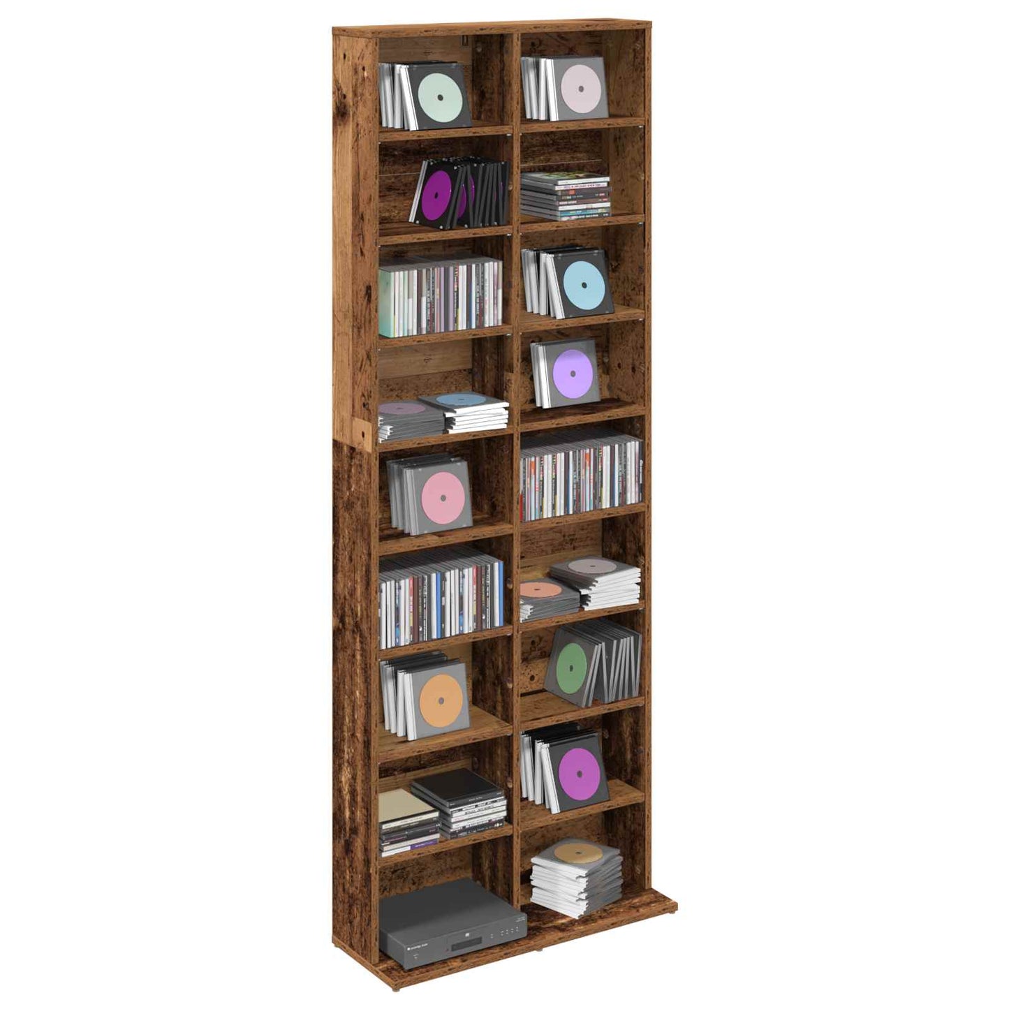 CD Cabinet Old Wood 65 x 23.5 x 175 cm Engineered Wood