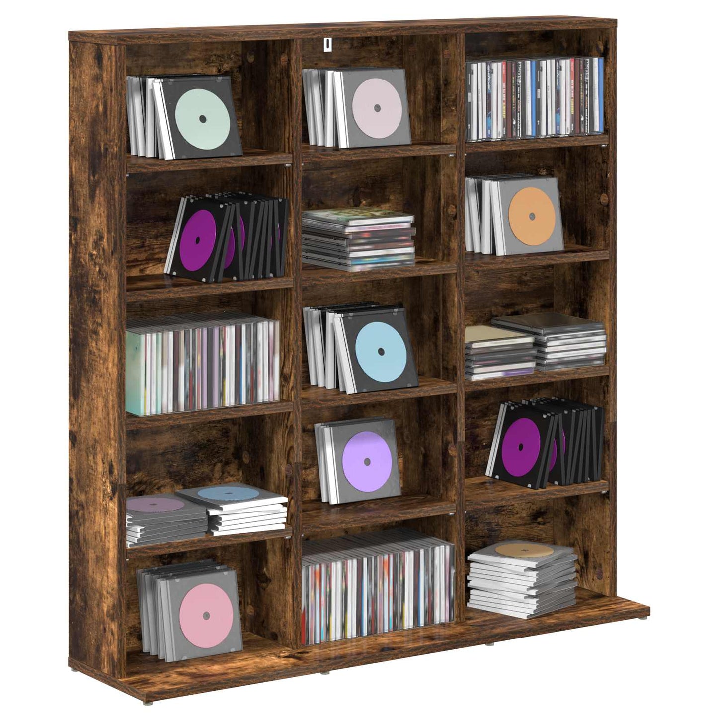 CD Cabinet Smoked Oak 96 x 23.5 x 97.5 cm Engineered Wood