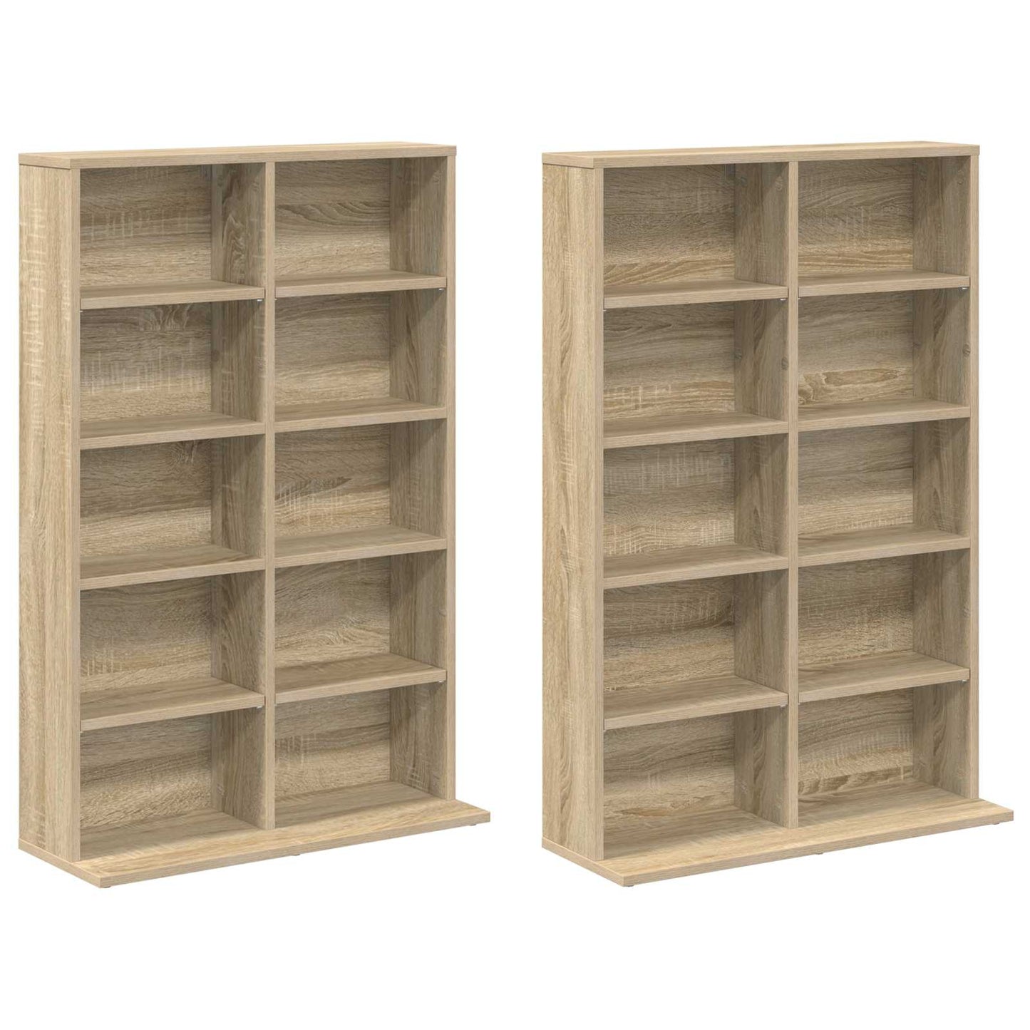 CD Cabinet 2 pcs Sonoma Oak 65 x 23.5 x 97.5 cm Engineered Wood