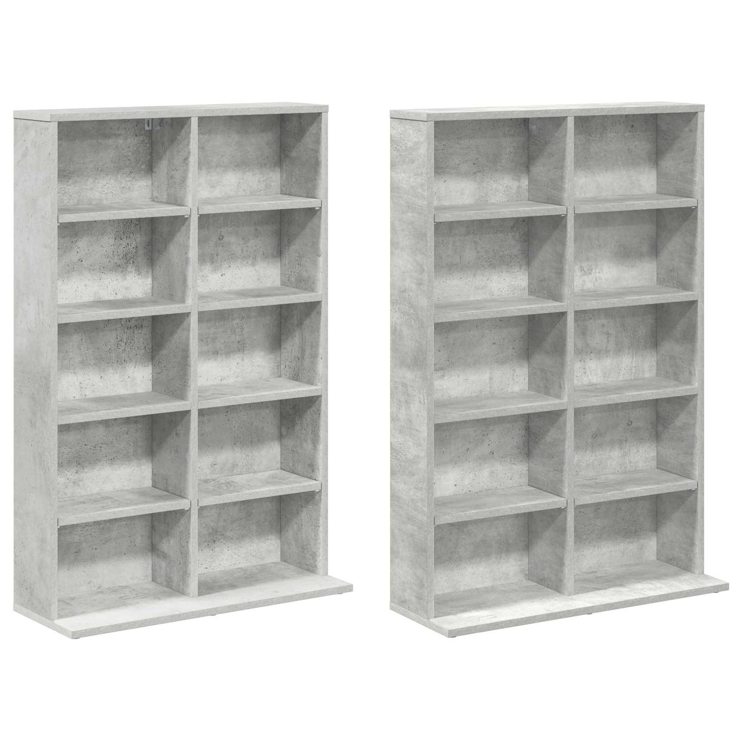 CD Cabinet 2 pcs Concrete Grey 65 x 23.5 x 97.5 cm