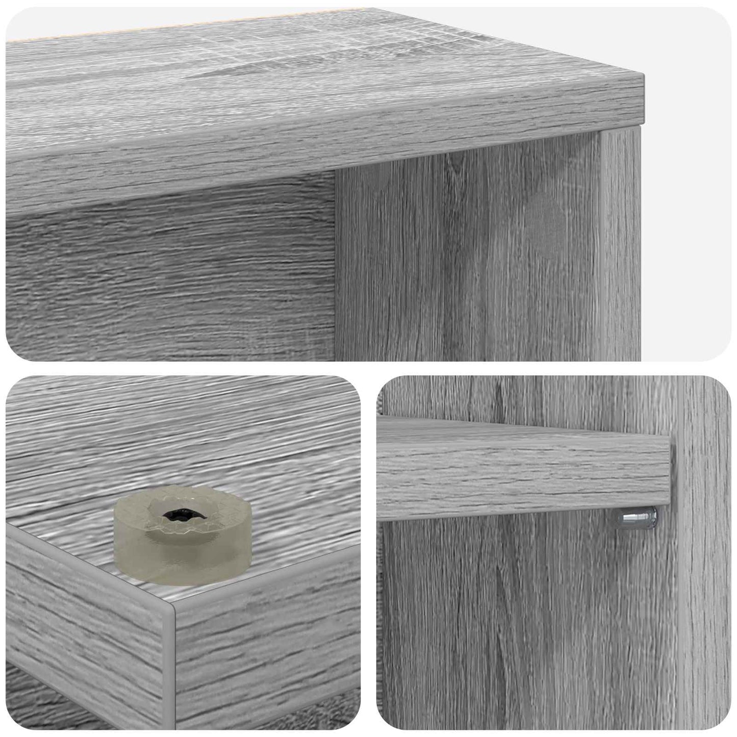 CD Cabinet Grey Sonoma 65 x 23.5 x 97.5 cm Engineered Wood