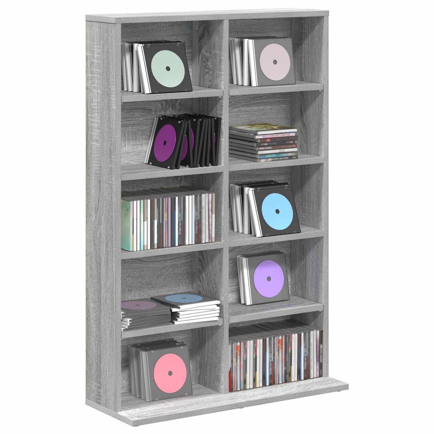 CD Cabinet Grey Sonoma 65 x 23.5 x 97.5 cm Engineered Wood