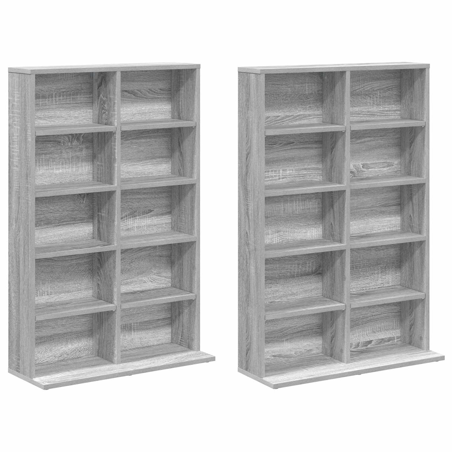 CD Cabinet 2 pcs Grey Sonoma 65 x 23.5 x 97.5 cm