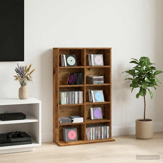 CD Cabinet Old Wood 65 x 23.5 x 97.5 cm Engineered Wood