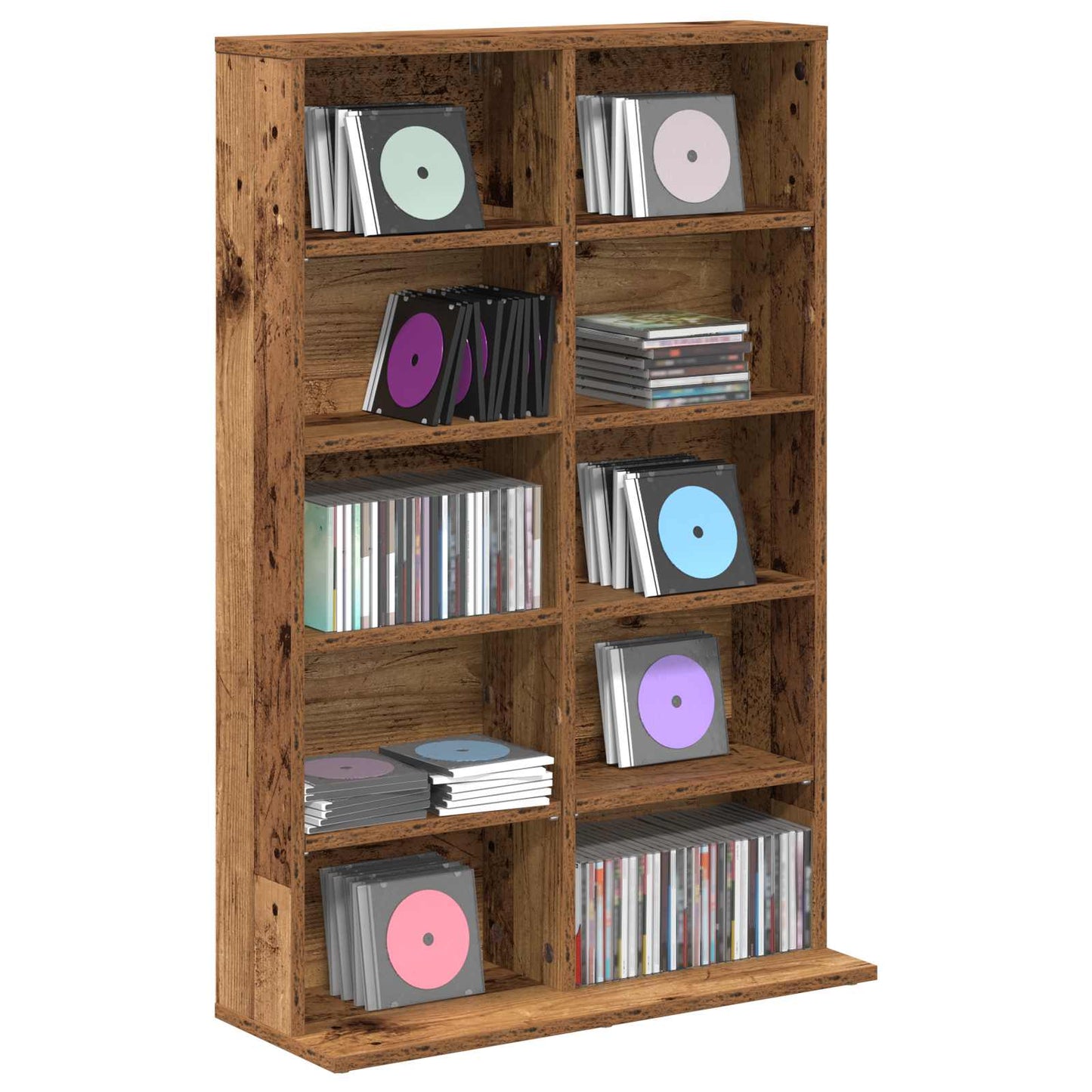 CD Cabinet Old Wood 65 x 23.5 x 97.5 cm Engineered Wood
