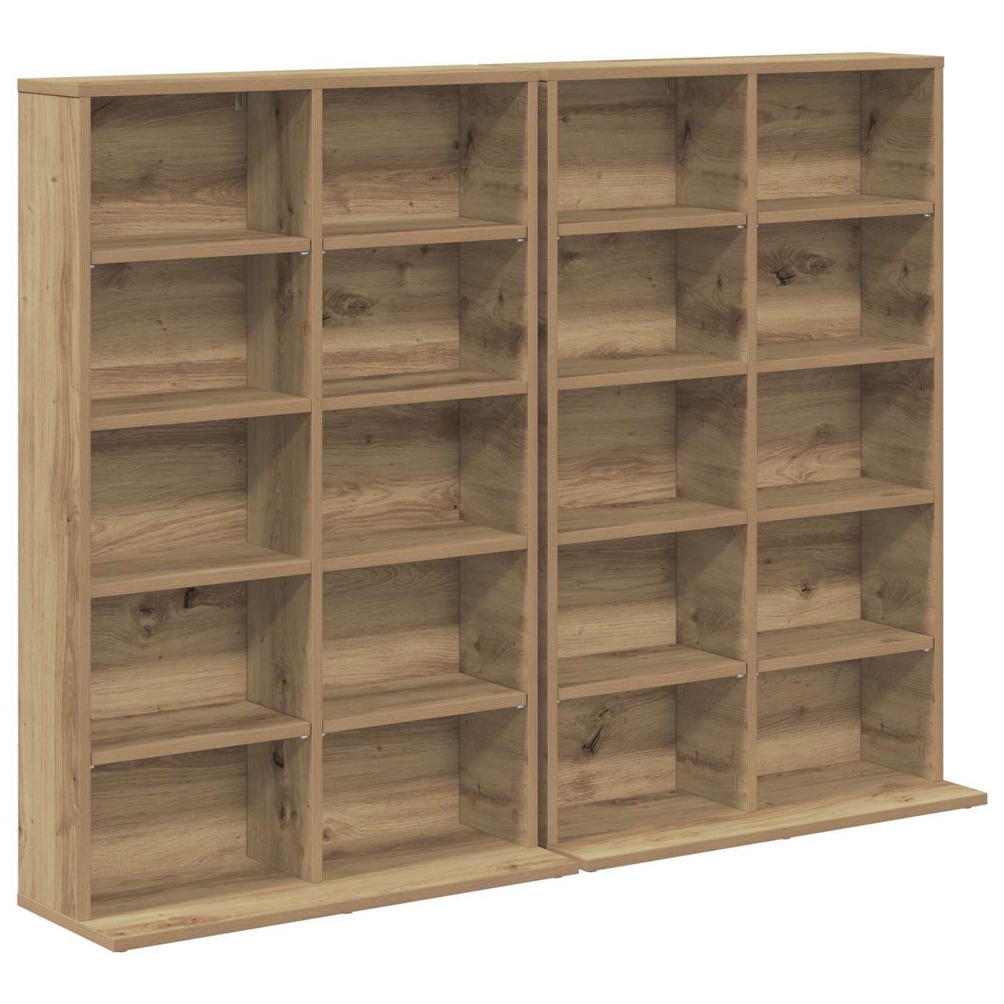 CD Cabinet 2 pcs Artisan Oak 65 x 23.5 x 97.5 cm