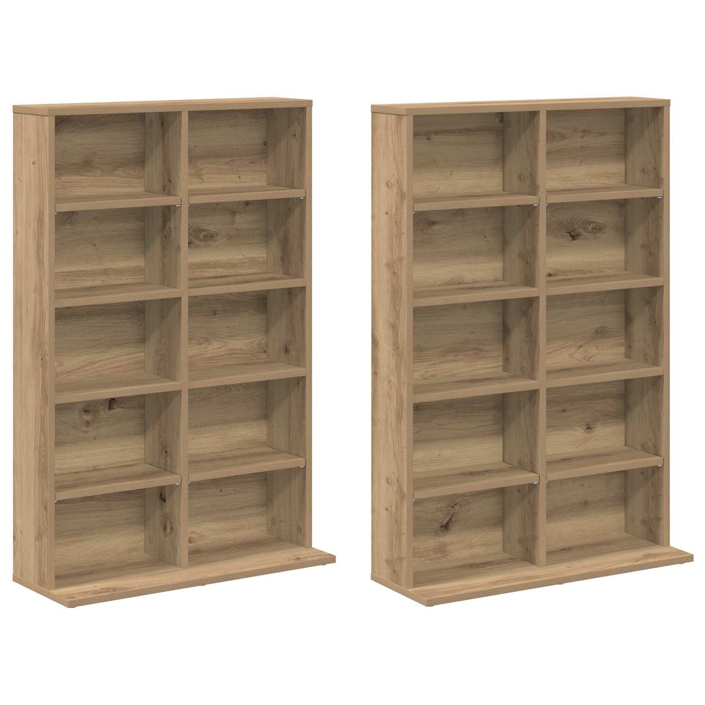 CD Cabinet 2 pcs Artisan Oak 65 x 23.5 x 97.5 cm