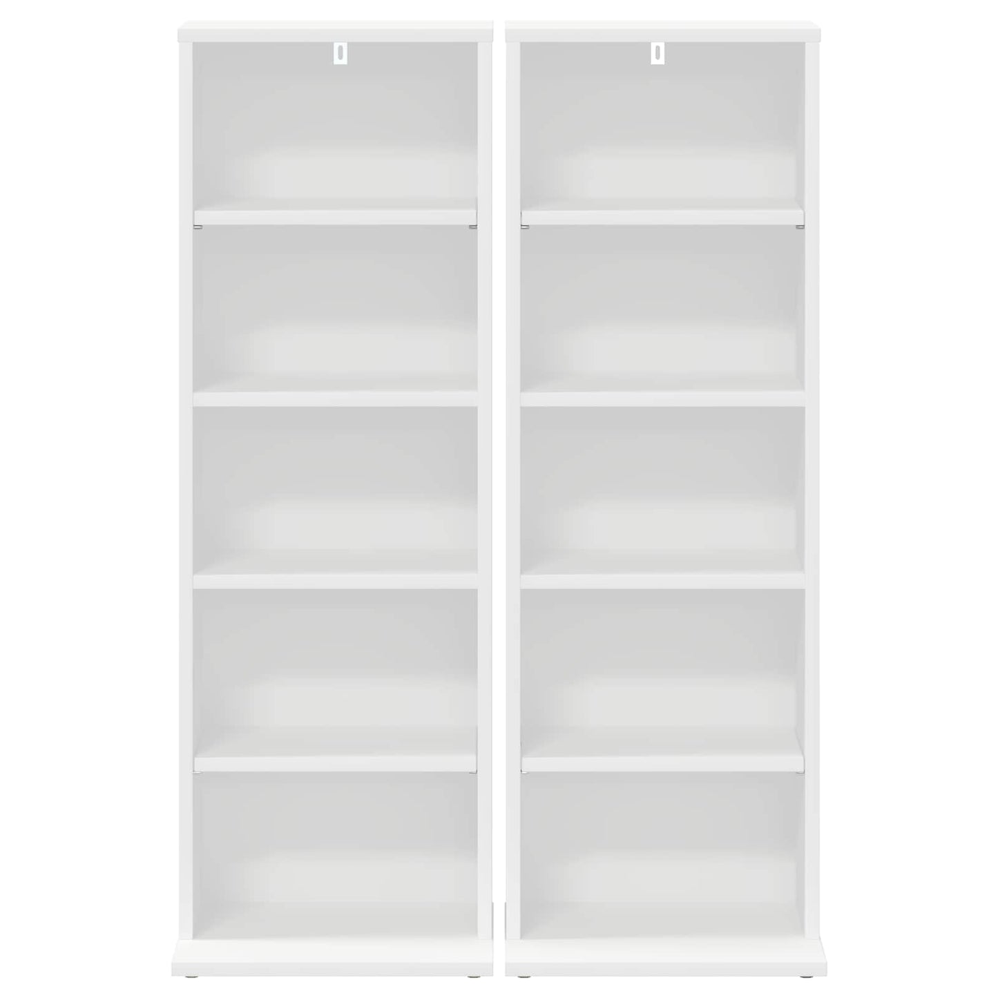 CD Cabinet 2 pcs White 33 x 23.5 x 97.5 cm Engineered Wood