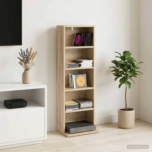 CD Cabinet Sonoma Oak 33 x 23.5 x 97.5 cm Engineered Wood