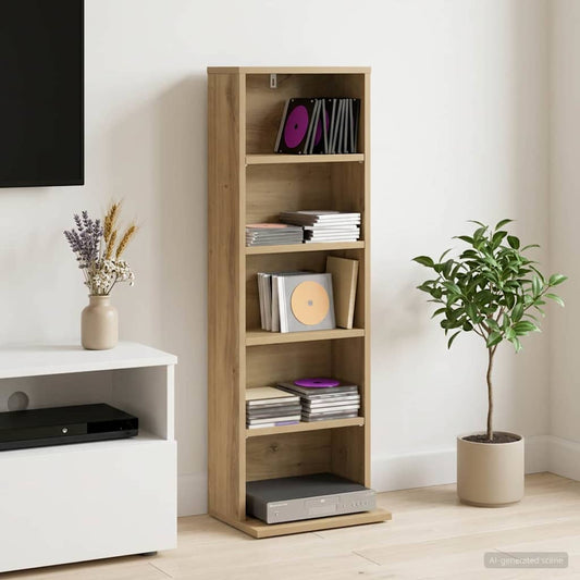 CD Cabinet Artisan Oak 33 x 23.5 x 97.5 cm Engineered Wood