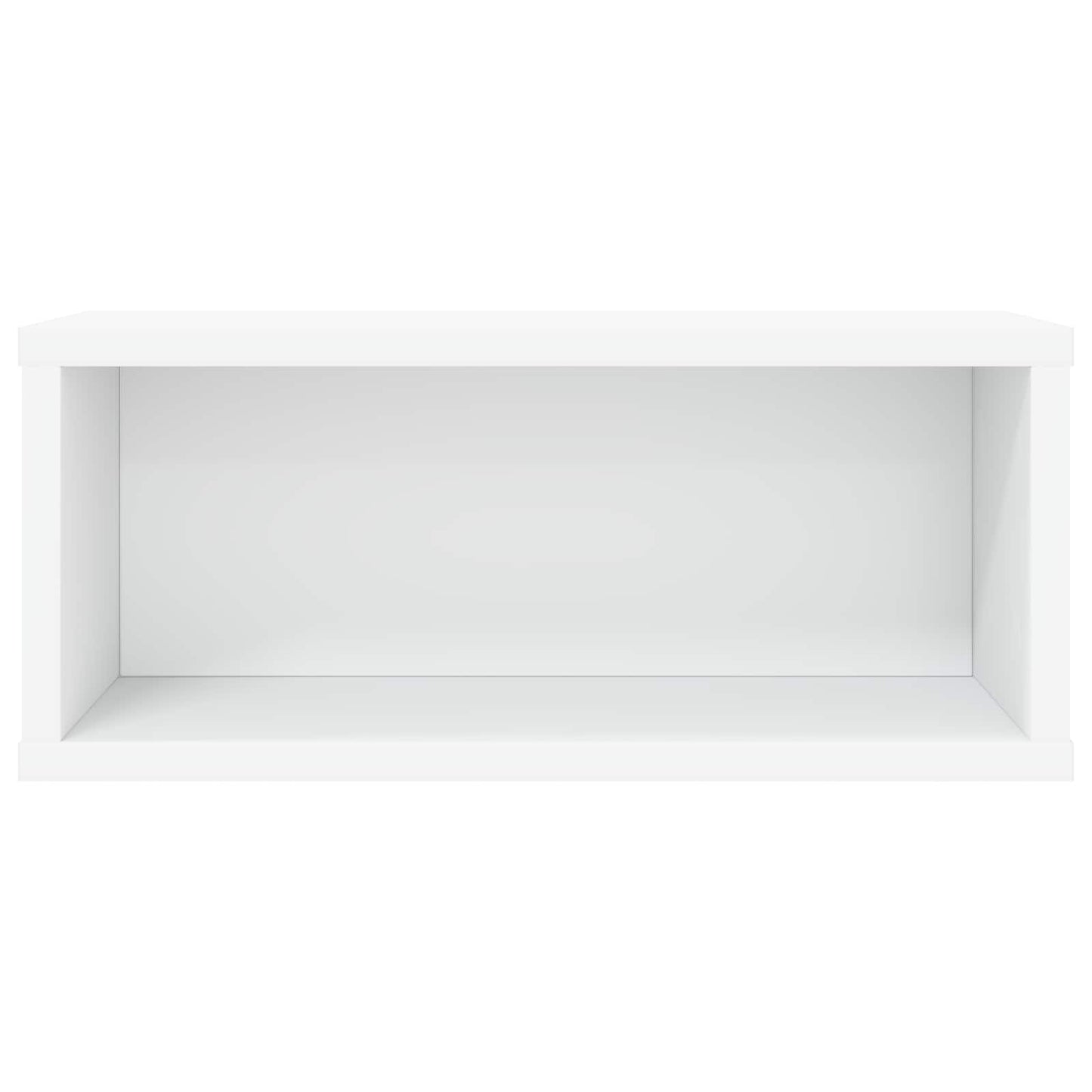 CD Storage Rack 2 pcs White 40 x 17 x 17 cm Engineered Wood