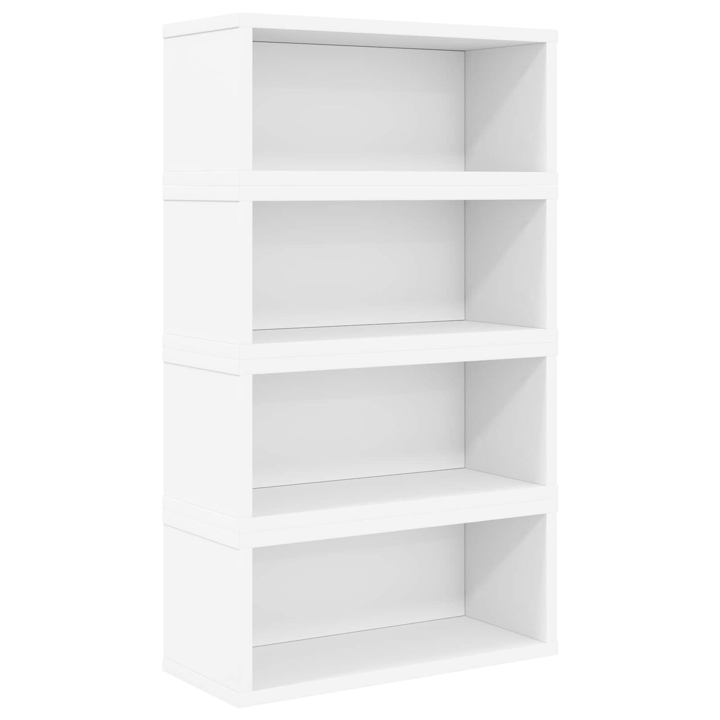 CD Storage Rack 4 pcs White 40 x 17 x 17 cm Engineered Wood
