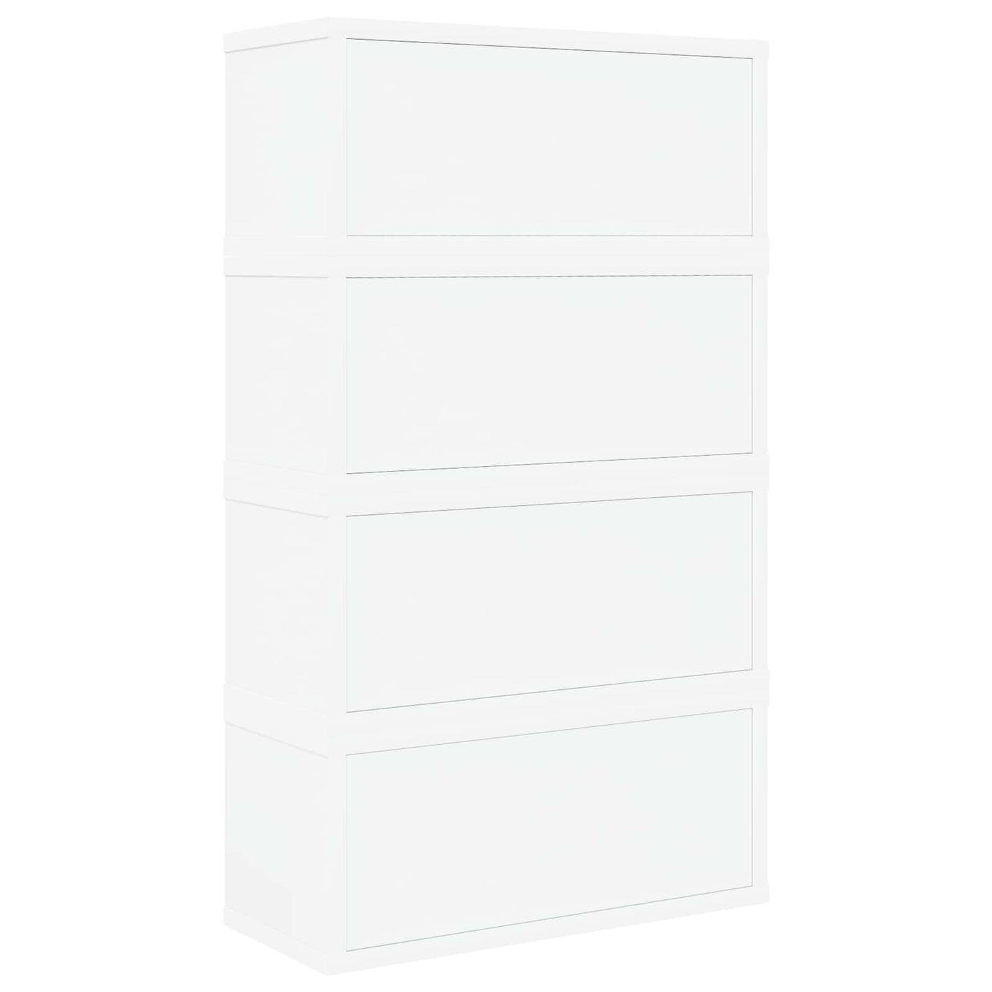 CD Storage Rack 4 pcs White 40 x 17 x 17 cm Engineered Wood
