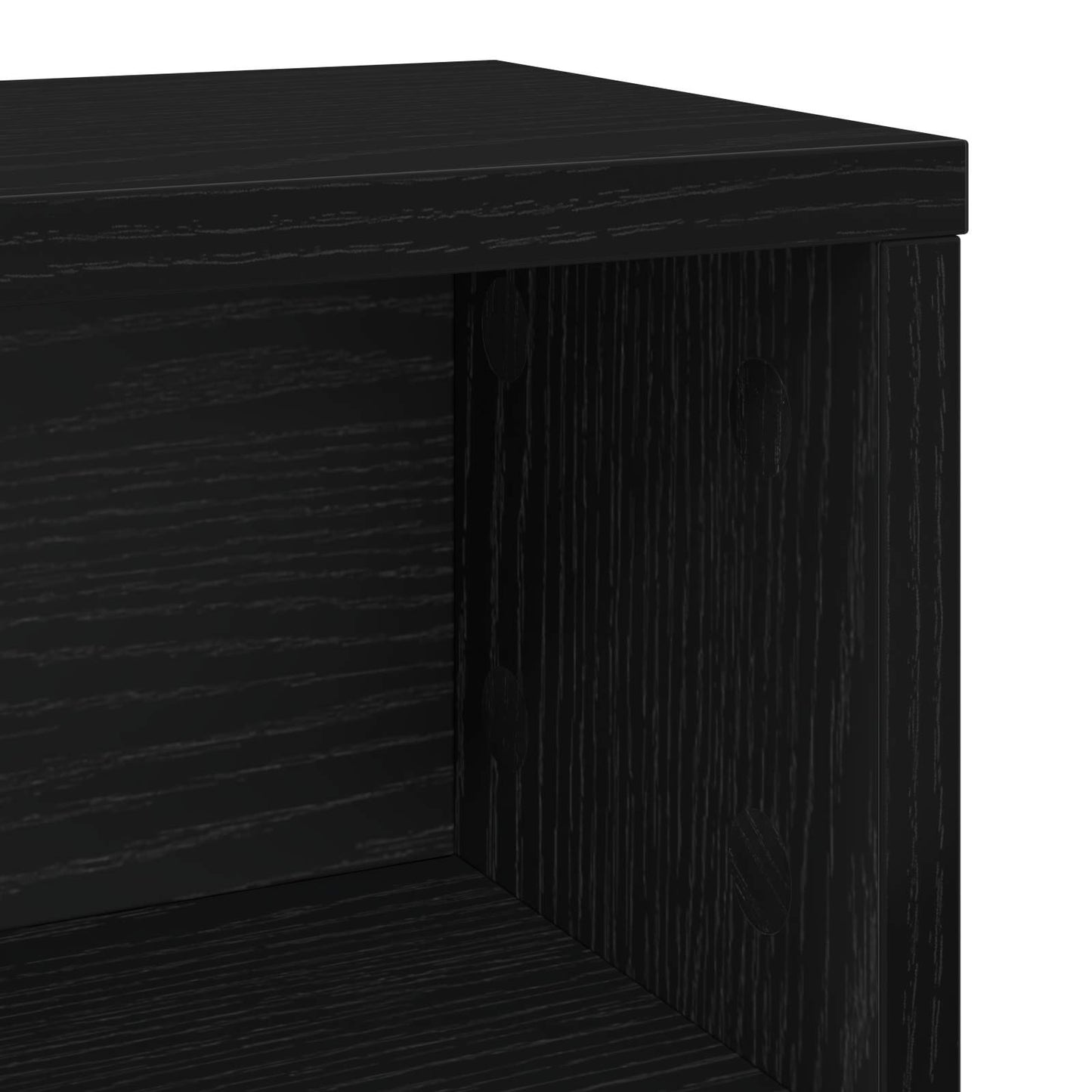 CD Storage Rack 2 pcs Black Oak 40 x 17 x 17 cm Engineered Wood