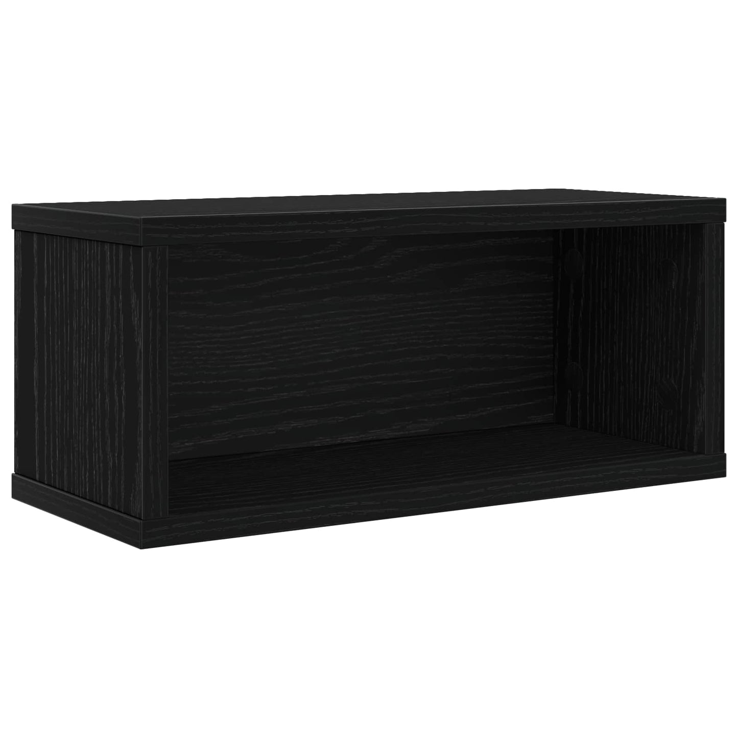 CD Storage Rack 2 pcs Black Oak 40 x 17 x 17 cm Engineered Wood