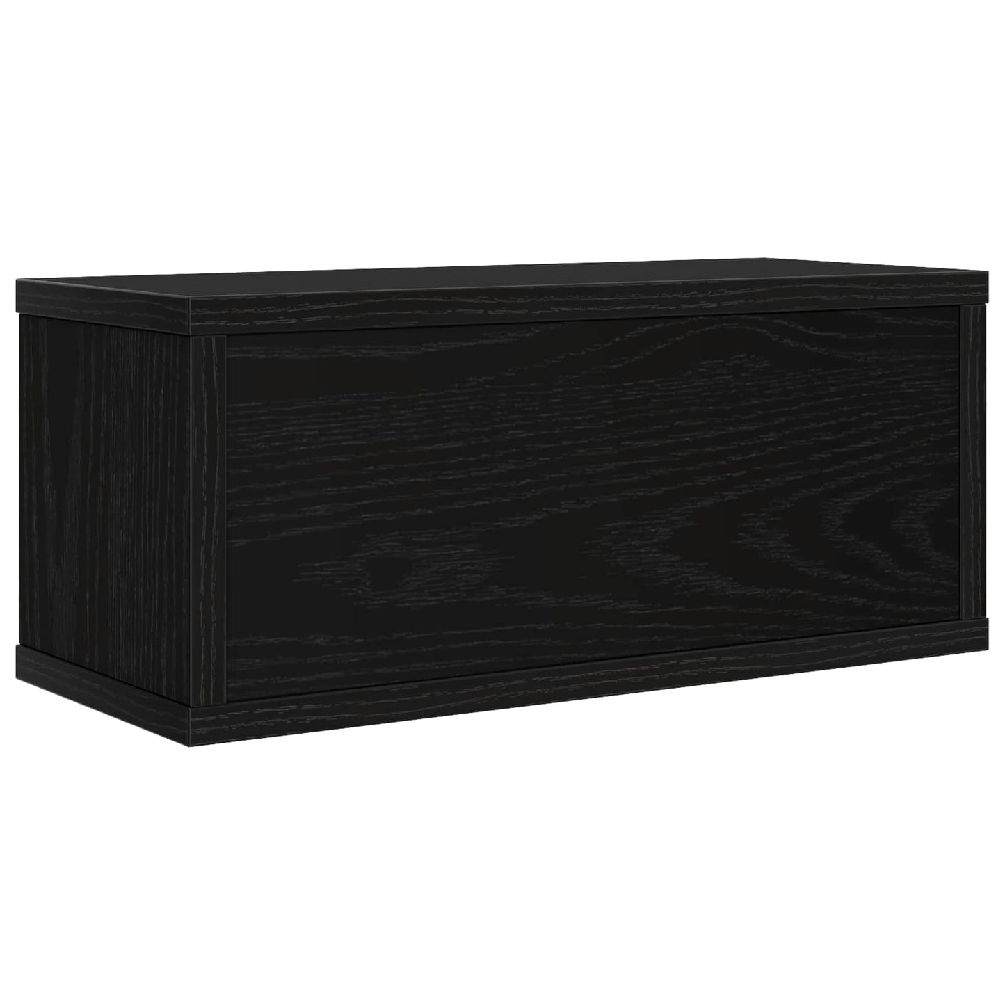 CD Storage Rack 2 pcs Black Oak 40 x 17 x 17 cm Engineered Wood