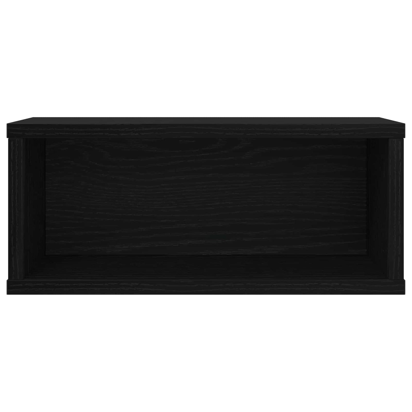 CD Storage Rack 2 pcs Black Oak 40 x 17 x 17 cm Engineered Wood