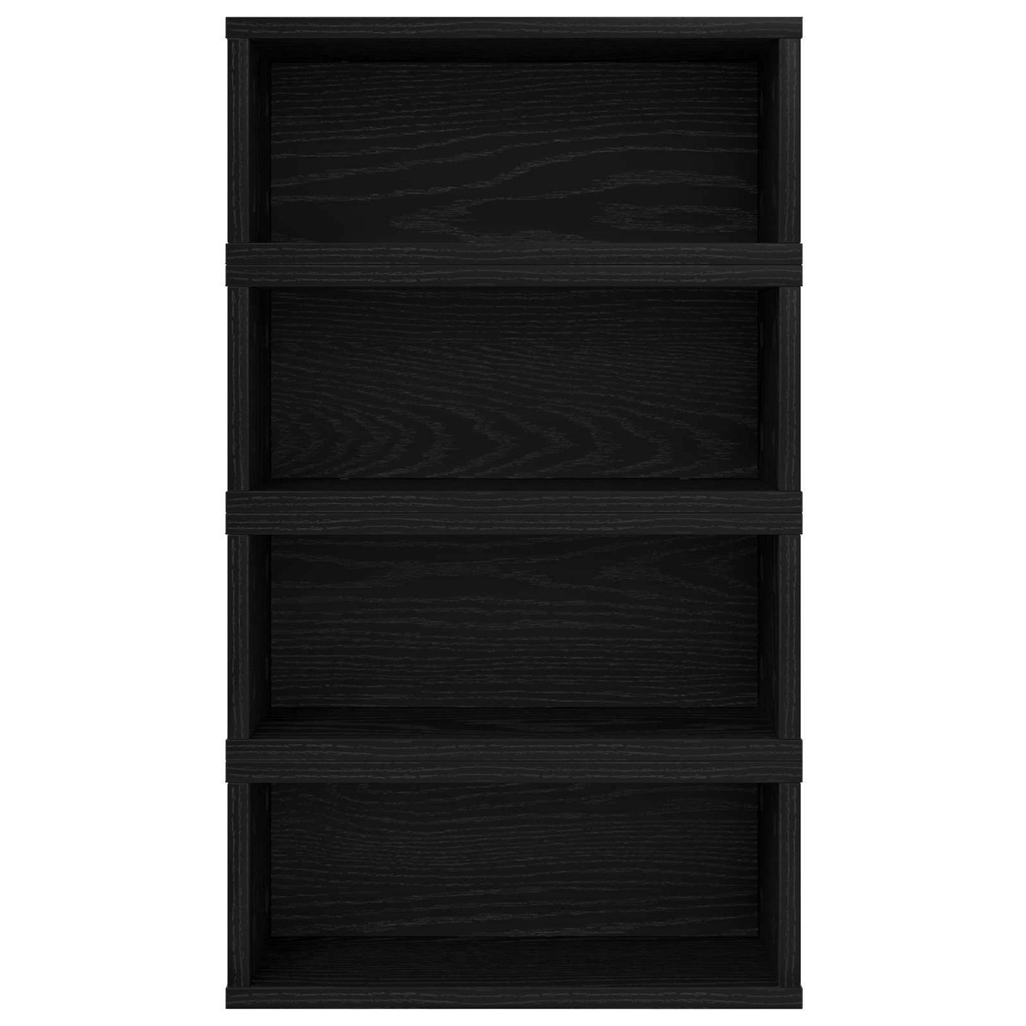 CD Storage Rack 4 pcs Black Oak 40 x 17 x 17 cm Engineered Wood