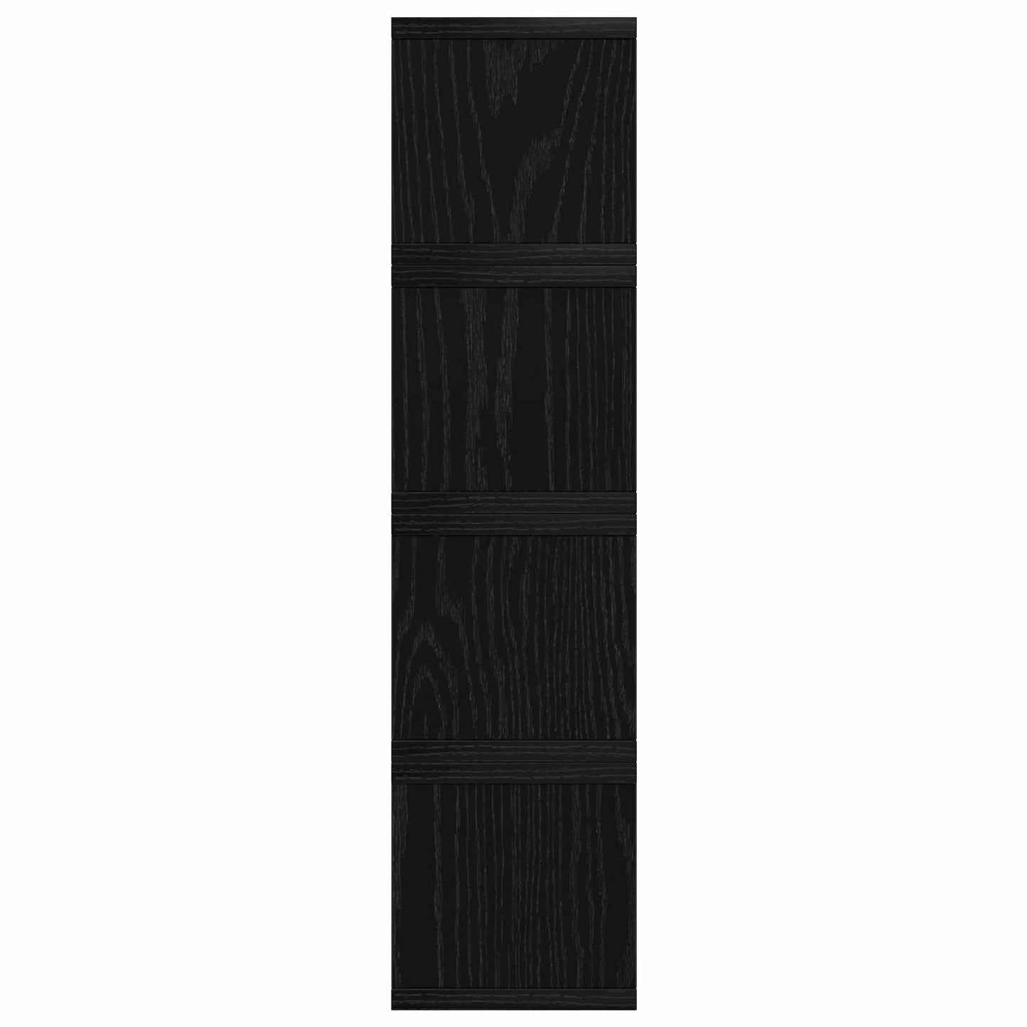 CD Storage Rack 4 pcs Black Oak 40 x 17 x 17 cm Engineered Wood