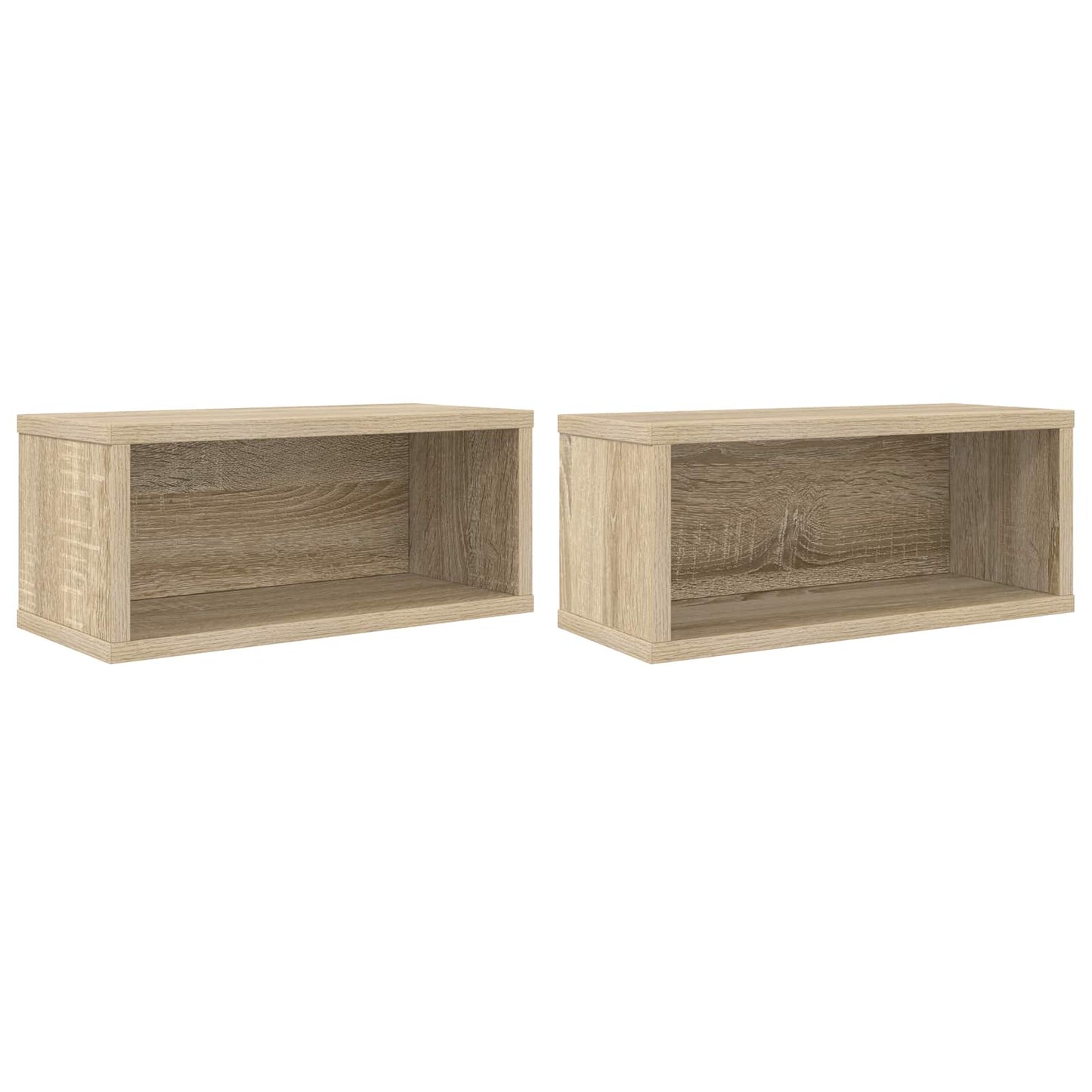 CD Storage Rack 2 pcs Sonoma Oak 40 x 17 x 17 cm