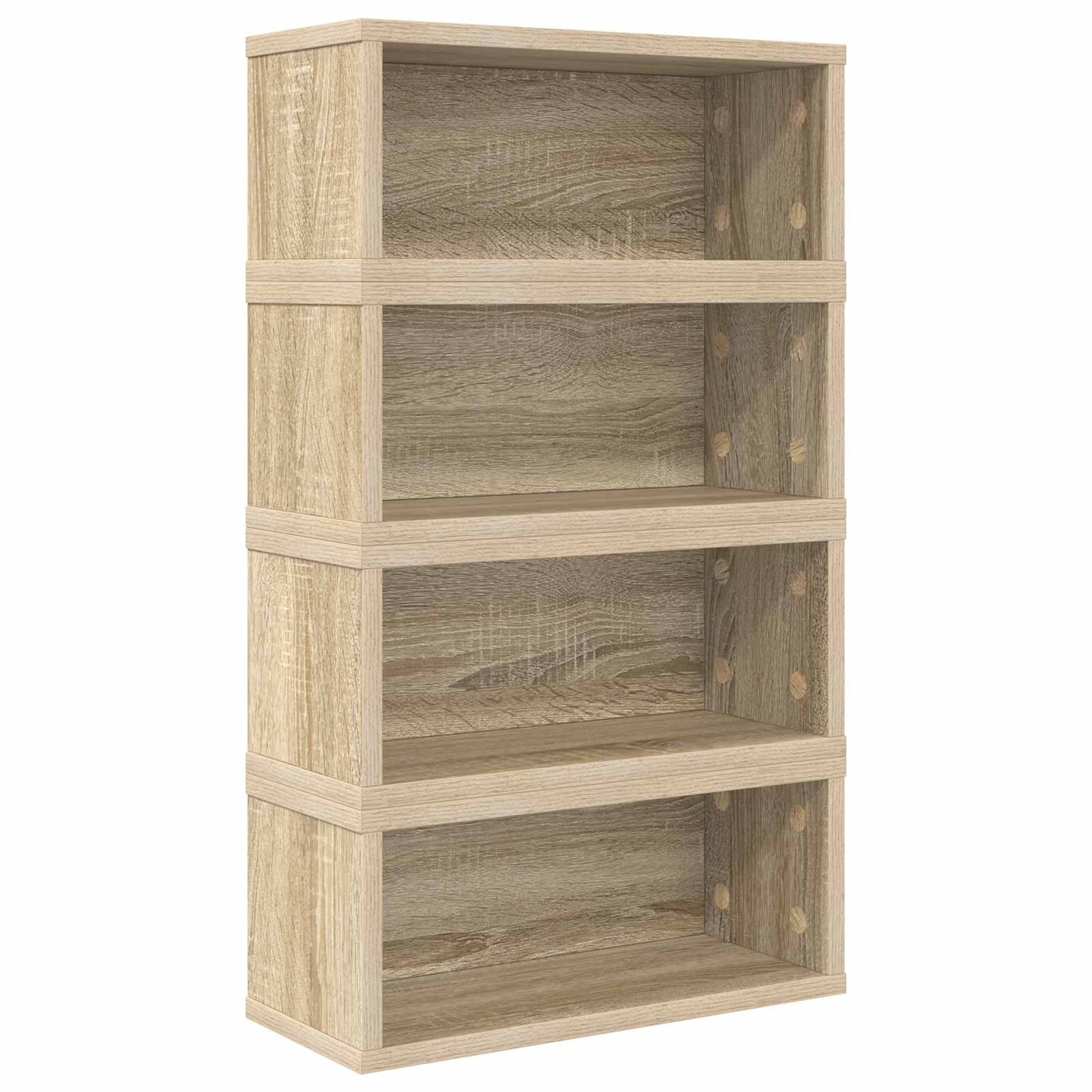 CD Storage Rack 4 pcs Sonoma Oak 40 x 17 x 17 cm