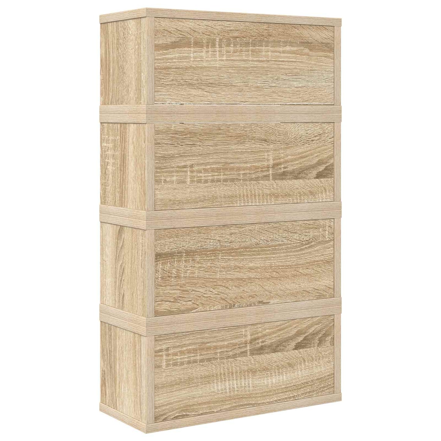 CD Storage Rack 4 pcs Sonoma Oak 40 x 17 x 17 cm