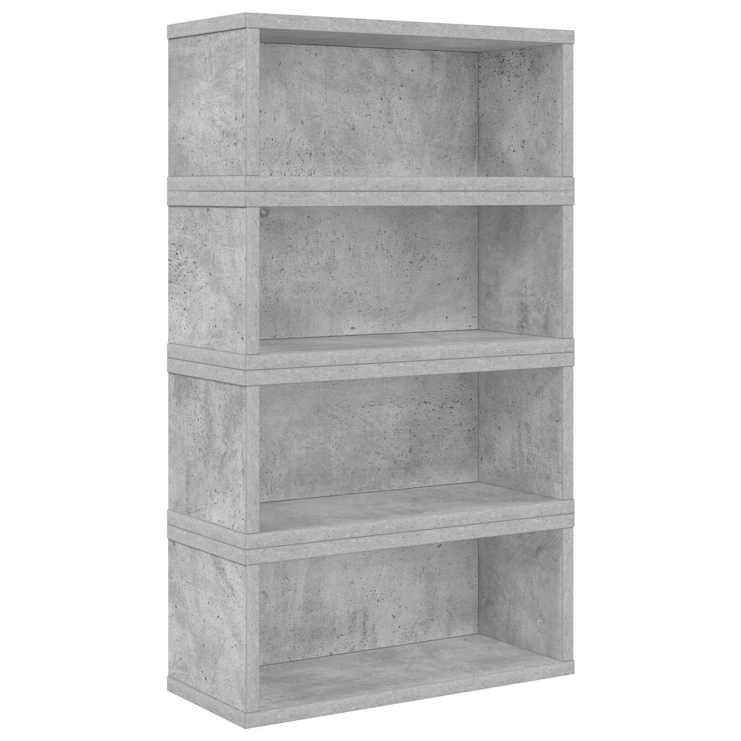CD Storage Rack 4 pcs Concrete Grey 40 x 17 x 17 cm