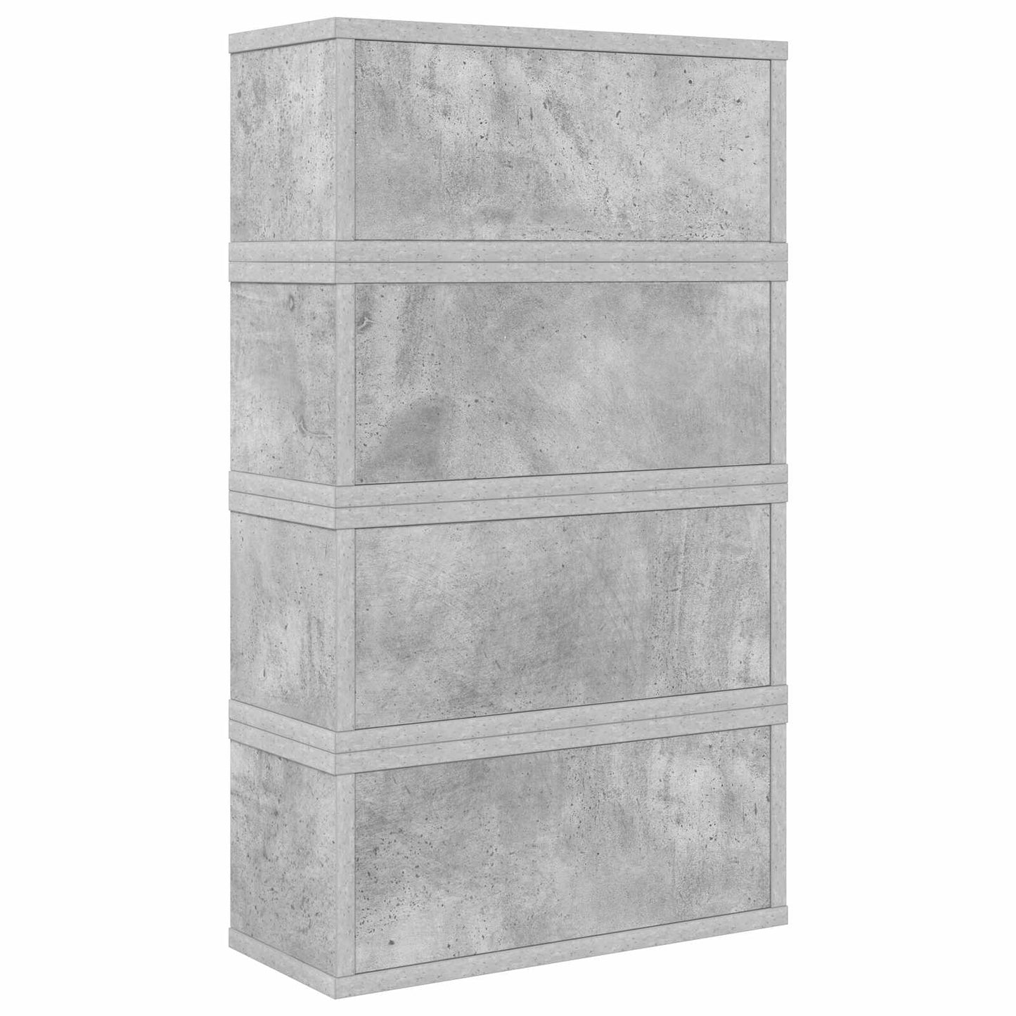 CD Storage Rack 4 pcs Concrete Grey 40 x 17 x 17 cm