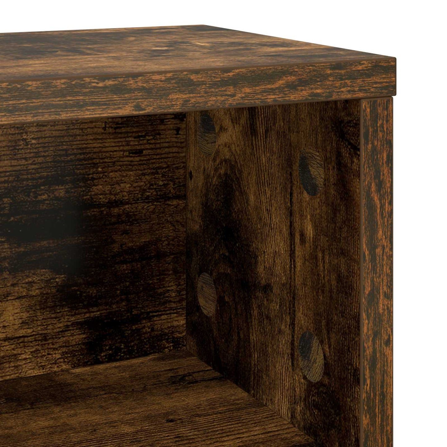 CD Storage Rack 2 pcs Smoked Oak 40 x 17 x 17 cm