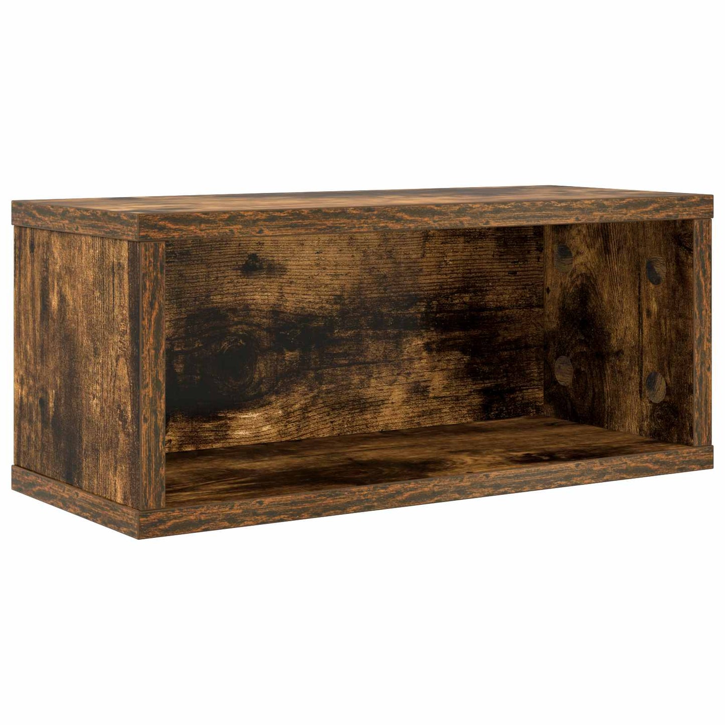 CD Storage Rack 2 pcs Smoked Oak 40 x 17 x 17 cm