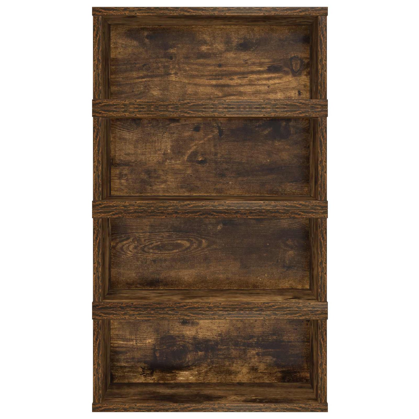 CD Storage Rack 4 pcs Smoked Oak 40 x 17 x 17 cm