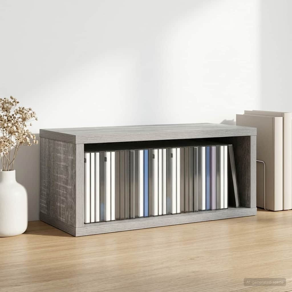 CD Storage Rack Grey Sonoma 40 x 17 x 17 cm Engineered Wood