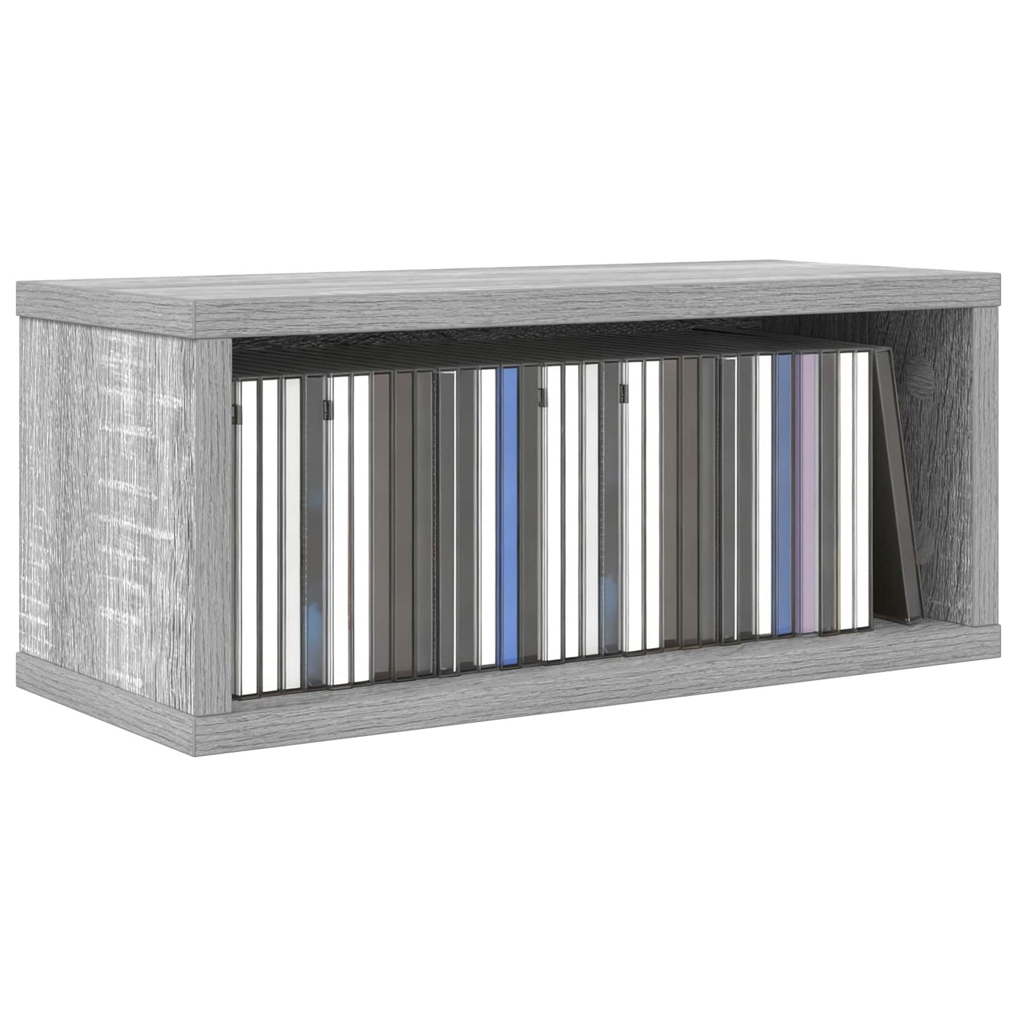 CD Storage Rack 2 pcs Grey Sonoma 40 x 17 x 17 cm
