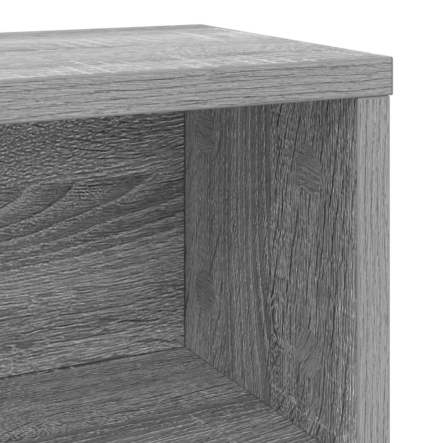 CD Storage Rack 4 pcs Grey Sonoma 40 x 17 x 17 cm