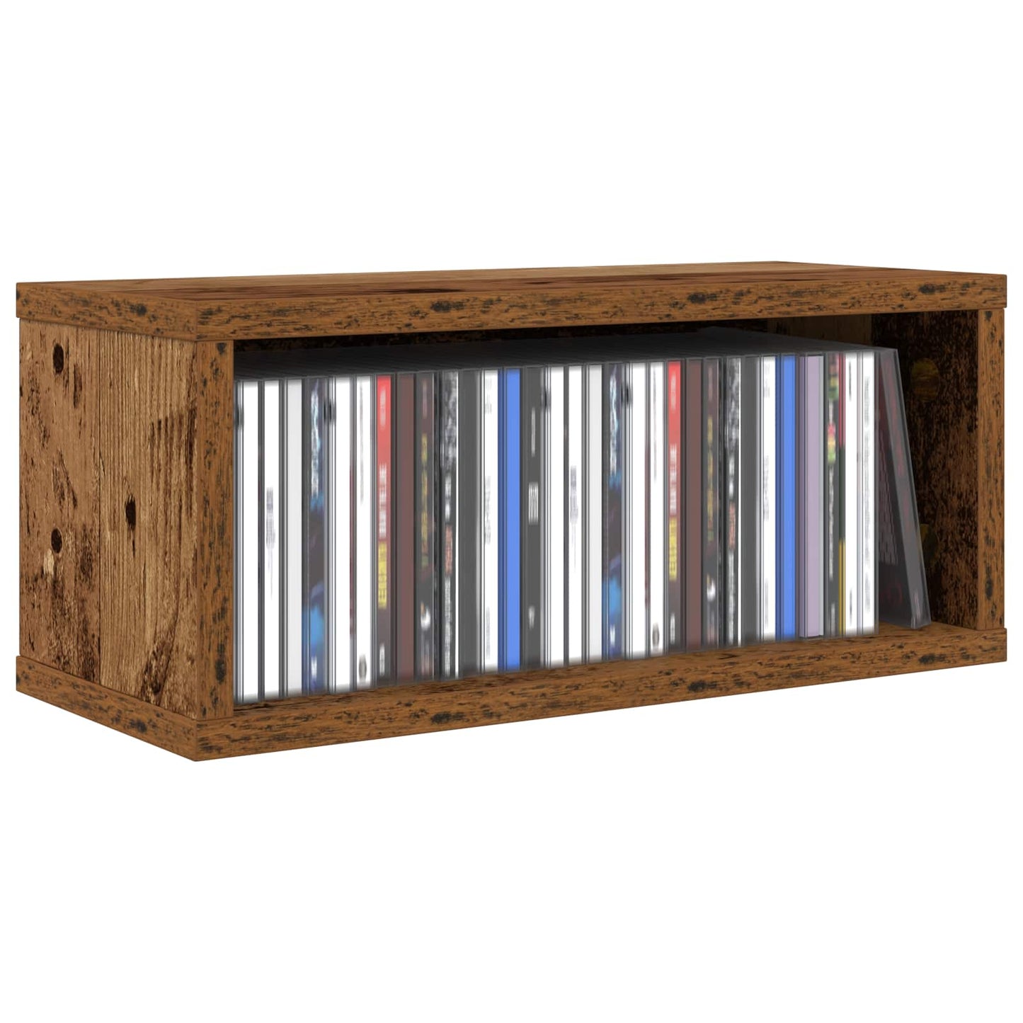 CD Storage Rack Oak Wood 40 x 17 x 17 cm Engineered Wood