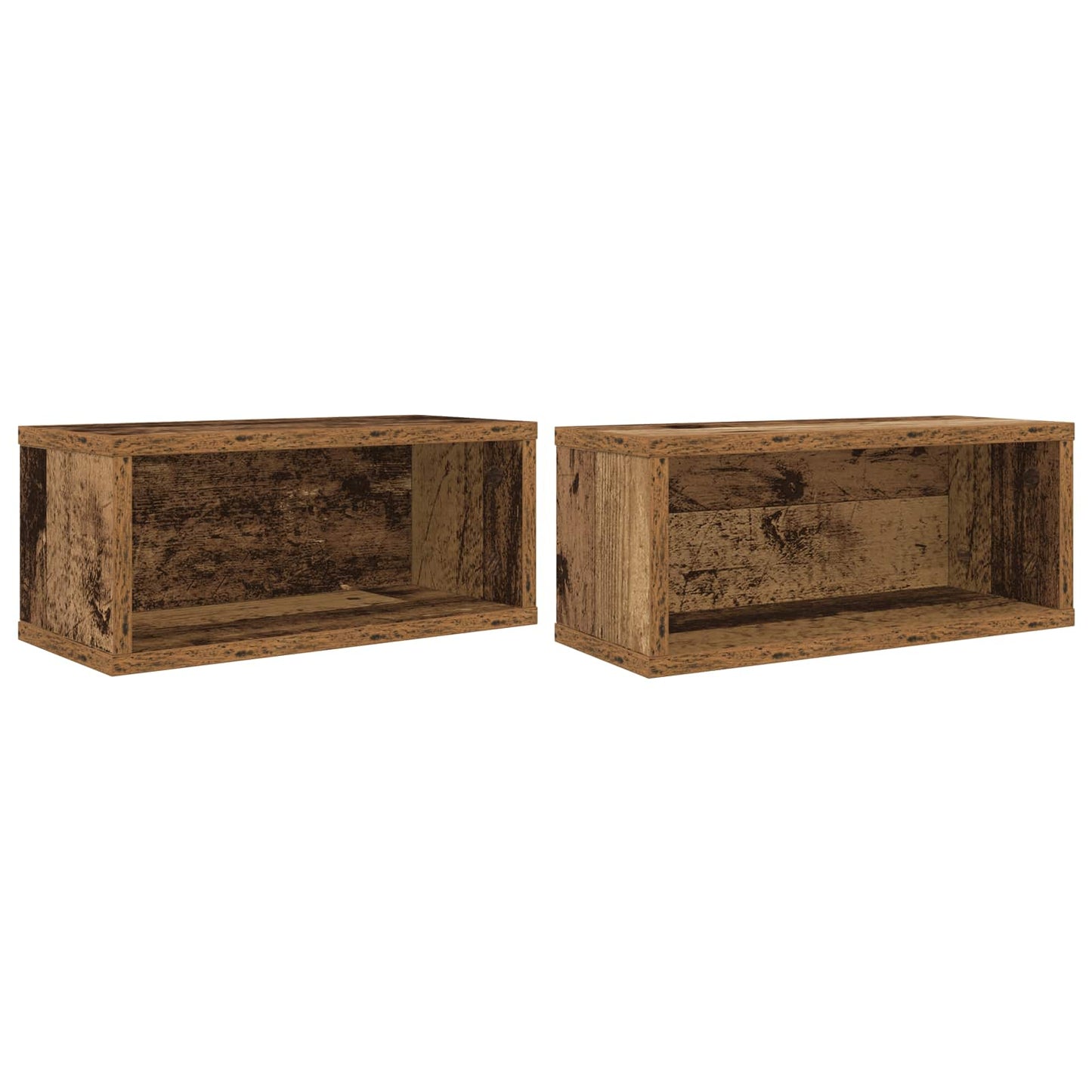 CD Storage Rack 2 pcs Oak Wood 40 x 17 x 17 cm Engineered Wood
