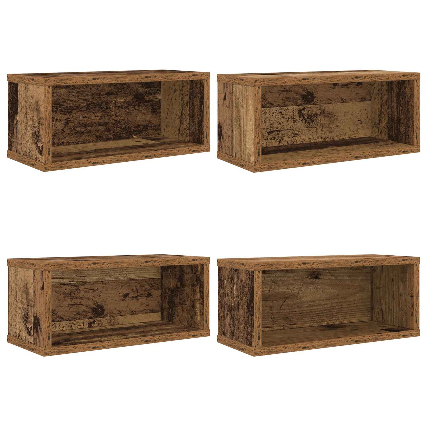 CD Storage Rack 4 pcs Oak Wood 40 x 17 x 17 cm Engineered Wood