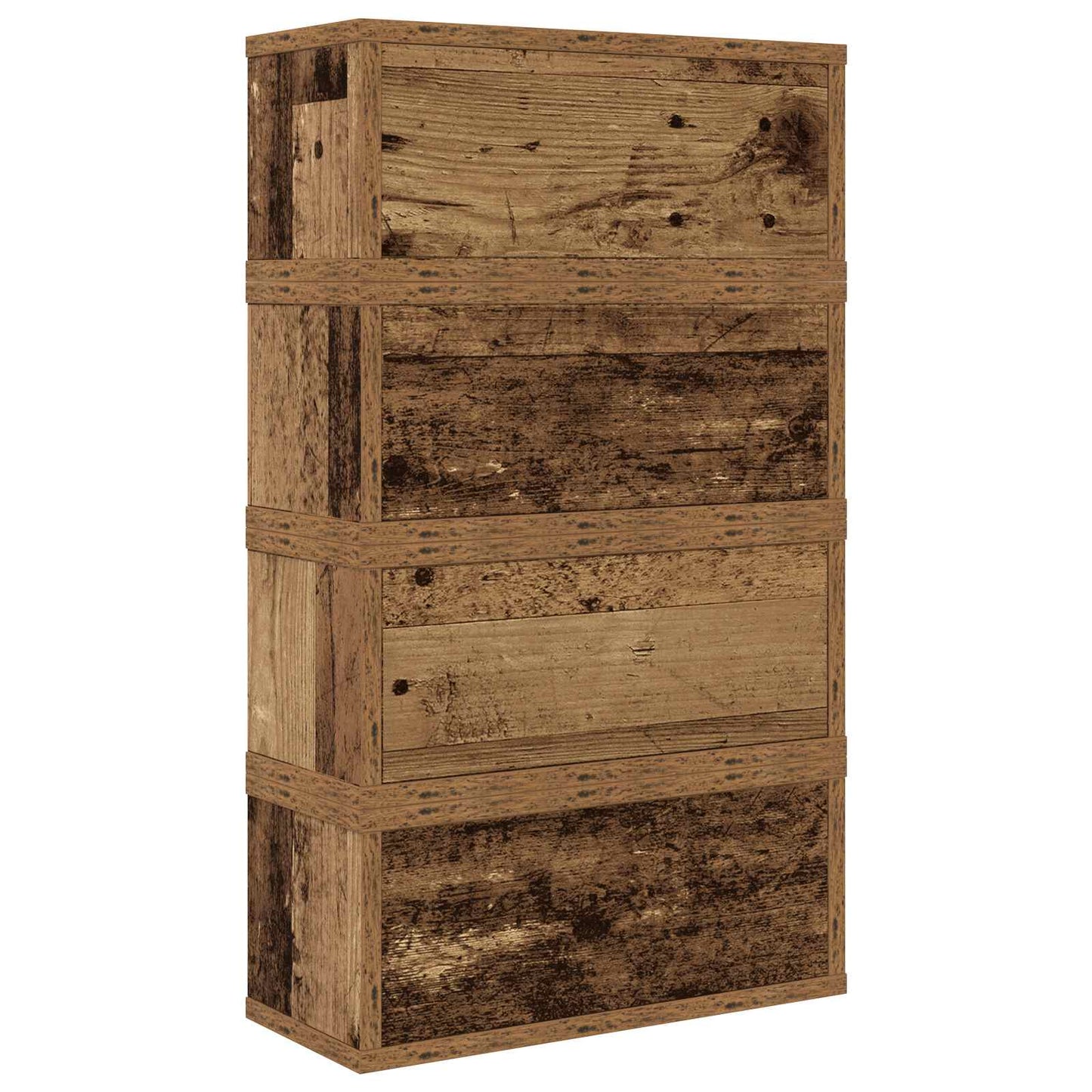 CD Storage Rack 4 pcs Oak Wood 40 x 17 x 17 cm Engineered Wood