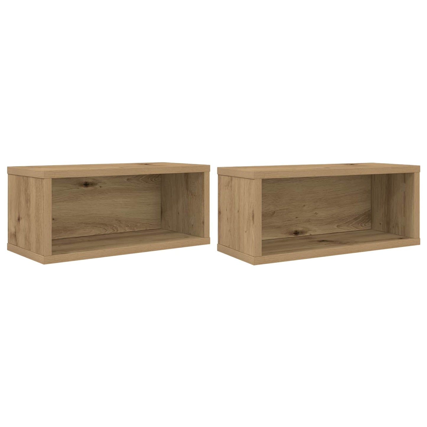 CD Storage Rack 2 pcs Artisan Oak 40 x 17 x 17 cm