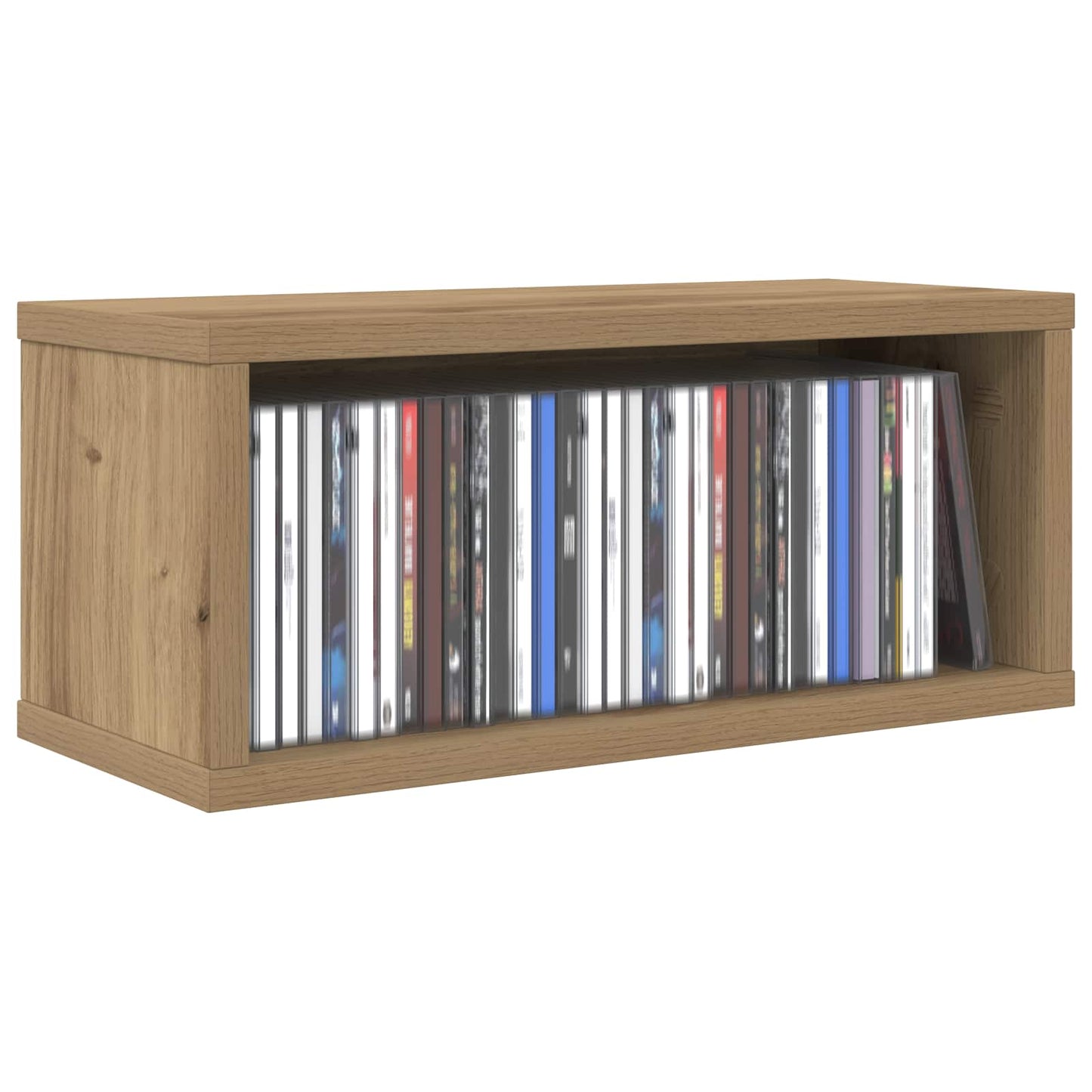 CD Storage Rack 2 pcs Artisan Oak 40 x 17 x 17 cm