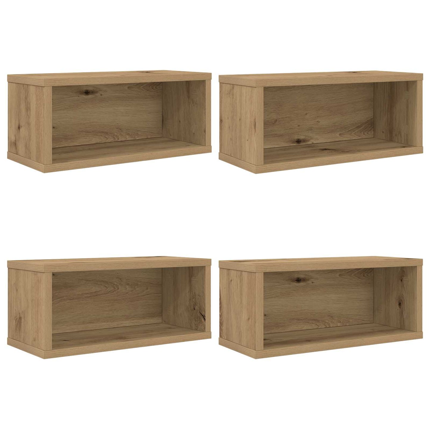 CD Storage Rack 4 pcs Artisan Oak 40 x 17 x 17 cm