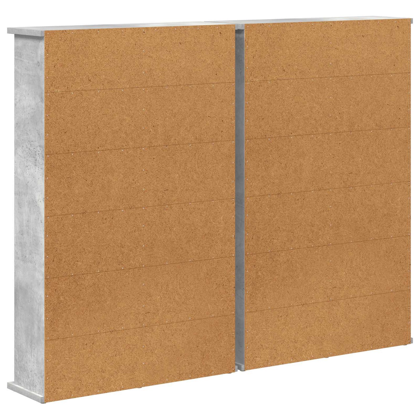 CD Cabinet 2 pcs Concrete Grey 60 x 17 x 92 cm Engineered Wood