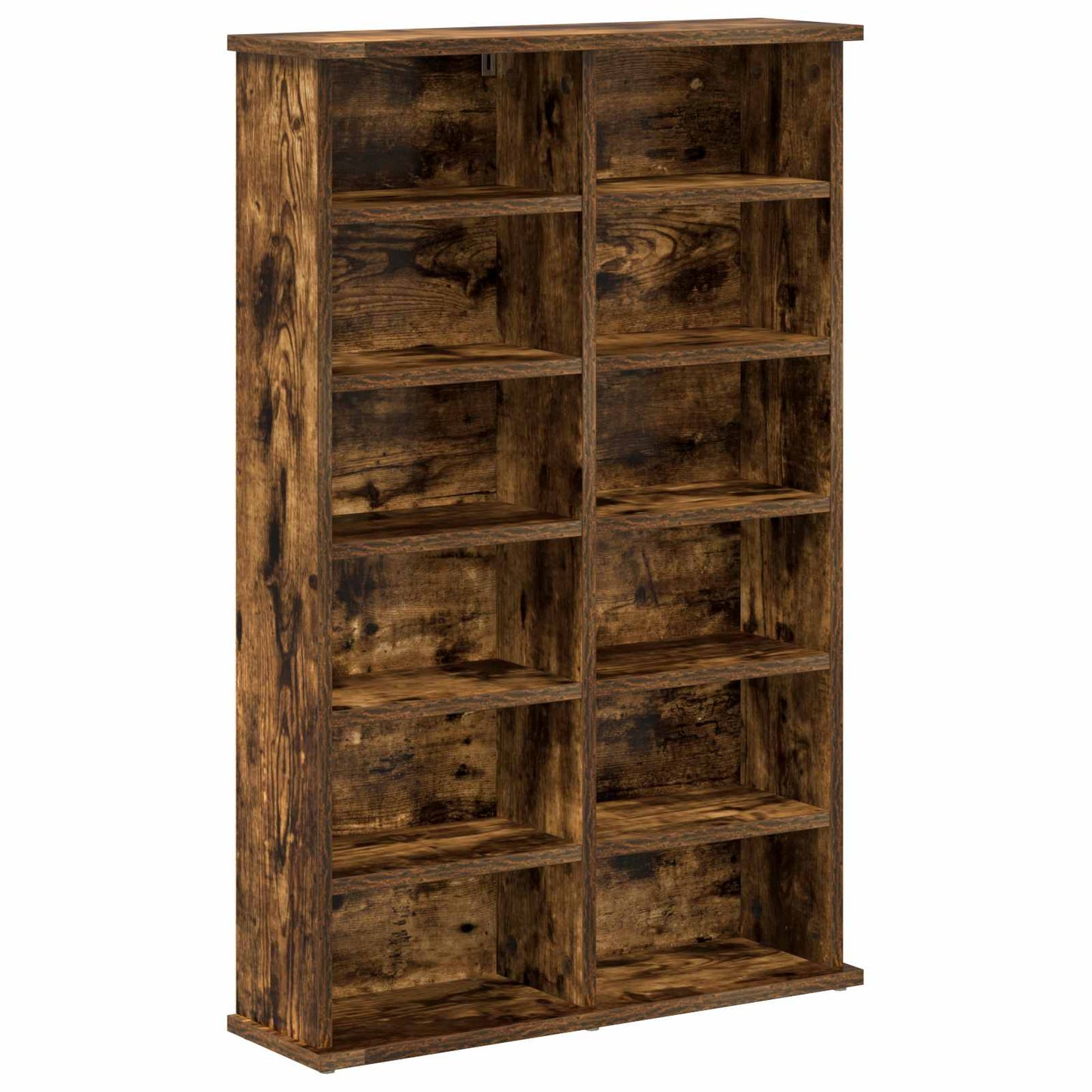 CD Cabinet Smoked Oak 60 x 17 x 92 cm Engineered Wood