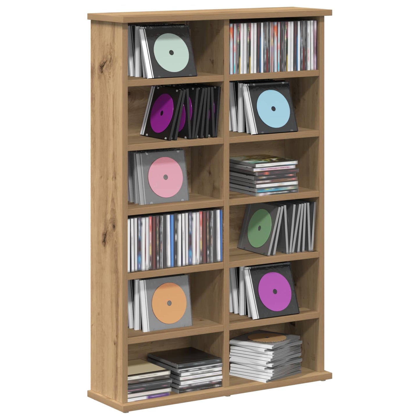 CD Cabinet Artisan Oak 60 x 17 x 92 cm Engineered Wood